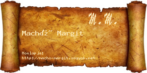 Machó Margit névjegykártya